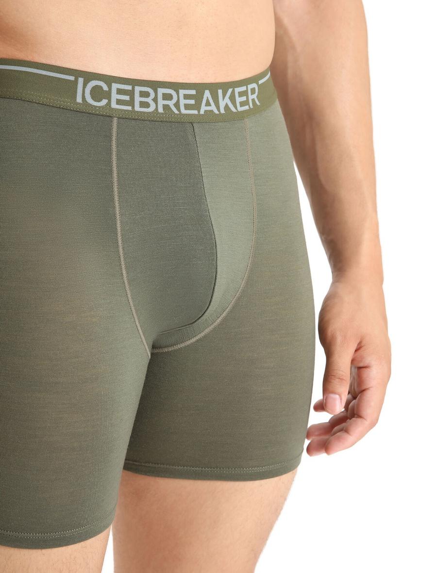 Icebreaker Merino Anatomica Long Boxers Miesten Alusvaatteet Oliivinvihreä | FI 1284YXFU